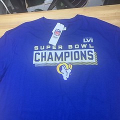 Los Angeles Rams Mens Super Bowl LVI Champions 2021-2022 T-Shirt Fanatics S-XL
