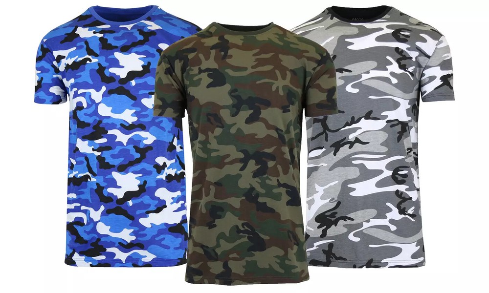 Men’s Camouflage Short Sleeve Crew Neck Printed Tee ( S-2XL ) NWT Free Shipping