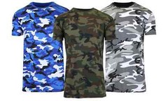 Men’s Camouflage Short Sleeve Crew Neck Printed Tee ( S-2XL ) NWT Free Shipping