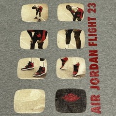 Nike Air Jordan Flight 23 Graphic T-Shirt Mens L Gray Short Sleeve Jumpman