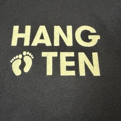 Hang Ten Surf Co T-Shirt Mens Large Black Graphic 1960 Logo Short Sleeve Cotton