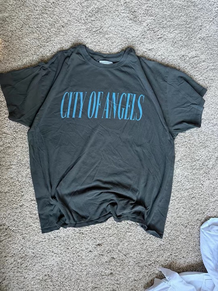 RVCA x Stella Men’s Gray City of Angels Graphic Crew Neck T-Shirt Size S