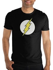DC Comics Flash Logo Men’s Black T-shirt – NEW