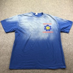 Paragraph Shirt Mens XL Blue Awesome Smiley Flower Double Sided Japan Faded