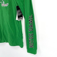 NWT Colosseum Notre Dame Fighting Irish Hooded Long Sleeve T-Shirt Green Mens S