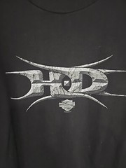 Vintage Y2k Harley Davidson T Shirt XL Fairbanks Ak Husky Tribal Biker Malamute
