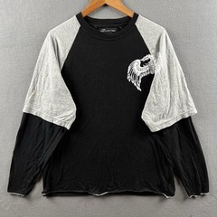 Vintage No Boundaries Shirt Mens Large Eagle Layered Skate Y2K Cyber Mallcore