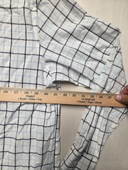 The Classic Shirt Men’s Shirt White Sz Large Blue Check Plaid Button Up Collard
