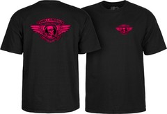 Powell Peralta WINGED RIPPER Skateboard T Shirt PINK BLACKLIGHT