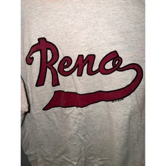 Vintage Reno Graphic T Shirt 1990s Delta Pro Weight Heather Grey XL