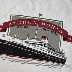 Vintage Andrea Doria Ship Shirt Genoa New York 90s Size Medium