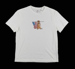 New JCREW Size Mens M Vintage-Wash Cotton Graphic T-shirt Golden Retriever $45