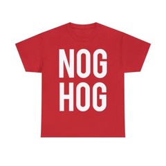 Nog Hog Funny Eggnog Graphic Tee Shirt