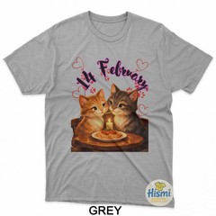 Romantic Valentine’S Day Cats Eating Spaghetti T-Shirt