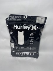 Hurley ~ Men’s 3-Pack Ribbed Tank Cotton Blend Tag Free White ~ S(36”)