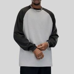 Color Block Pullover Athletic Top Polyester Fabric Contrast Panel Design