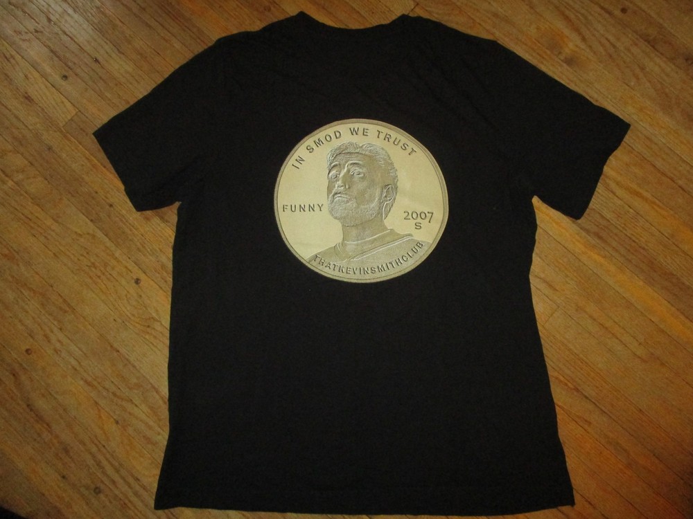 KEVIN SMITH FAN CLUB T SHIRT In Smod We Trust Coin Movie Director Adult XL