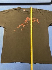 Marvel Spiderman Mad Engine XL Black Shirt w Red Foil Paint 24” Pit To Pit