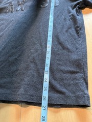 Armani Exchange AX Men’s Size L Gray Shirt Long Sleeve Leather Logo Print Top