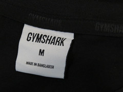 NEW Gymshark Crest Long Sleeve T-shirt SIZE Medium, Black, Embroidered Logo