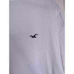 Hollister Men’s Crewneck White Tee XL Cotton Preppy Beach Summer Casual Travel