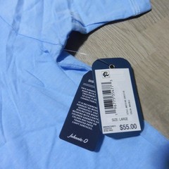 JOHNNIE-O Mens L LARGE DALE 2.0 T SHIRT MALIBLU BLUE SHORT SLEEVE GOLF TEE
