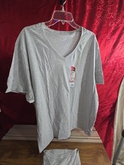 BCG T-shirt V-Neck Cotton Men’s Styled,Light Grey, Pullover, Casual Size 4XL