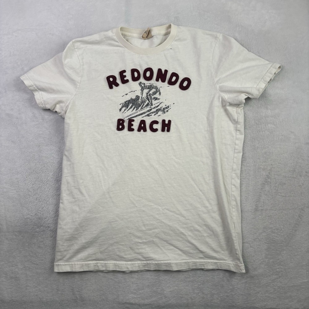 Y2K Hollister Redondo Beach White SS Embroidered Shirt Men’s XL Irregular Men XL