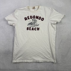 Y2K Hollister Redondo Beach White SS Embroidered Shirt Men’s XL Irregular Men XL