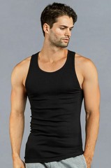 6 Pack KNOCKER MEN’S BLACK A-SHIRTS Tank Top Undershirts Size S M L XL 2XL 3XL