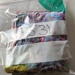 Hanes Red Yellow Blue Tie Dye Hippie T-Shirt Hand Dyed Sz L A3531
