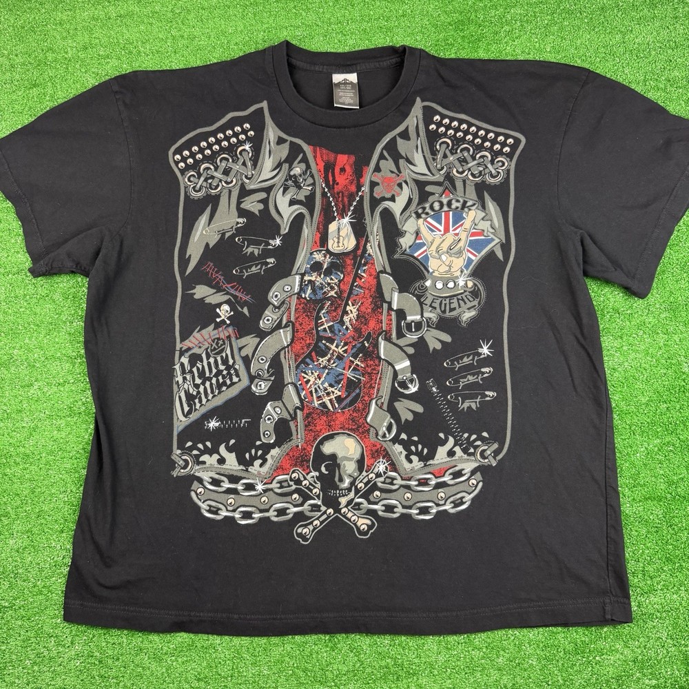 Distressed British Rock Legend Rebel Cause Graphic T-Shirt Men’s Size 3XLarge