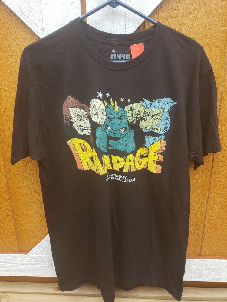 Rampage The Movie Mens T Shirt L Arcade Game 1986 Vintage Soft Cotton Never Worn