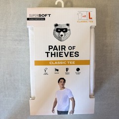 Pair of Thieves Men’s Classic White Soft Tee T Shirt 2 Pack Size L Large NEW