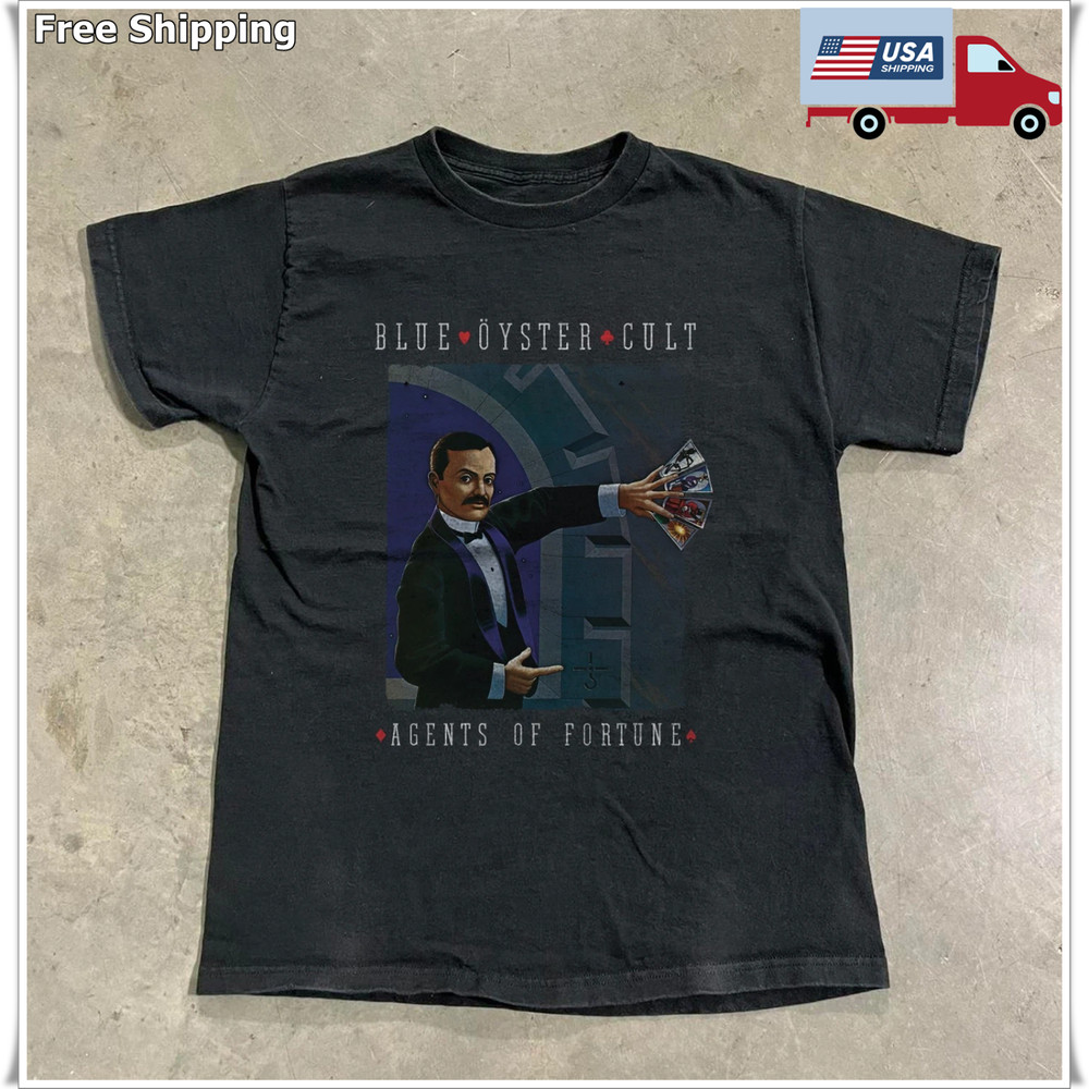 Blue Oyster Cult Agents Of Fortune Album Unisex Black T-shirt, Size S-5XL