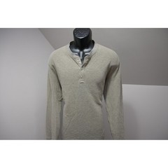 Eddie Bauer Thermal Henley Shirt Mens Large Olive Green Long Sleeve Excellent