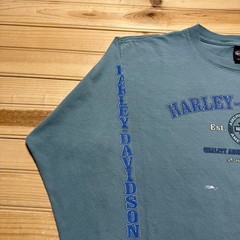 Vintage Y2K 2000 Harley-Davidson Shreveport Louisiana Long Sleeve Biker Shirt XL