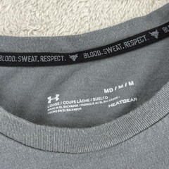 Under Armour Shirt Mens Medium Gray Brahma Bull Project Rock Gym Graphic Tee