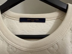 LOUIS VUITTON BLANK LAIT / WHITE MONOGRAM TOWELING T-SHIRT IN XXL (1A4PT6) *NEW*