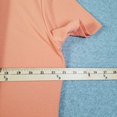 JMIERR Henley Shirt Men’s XL Orange Ribbed Short Sleeve Casual Tee Stretch Knit