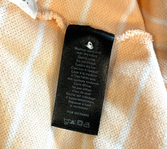 Rag & Bone Size M Polo Shirt Orange Striped Short Sleeve Collared Cotton Blend