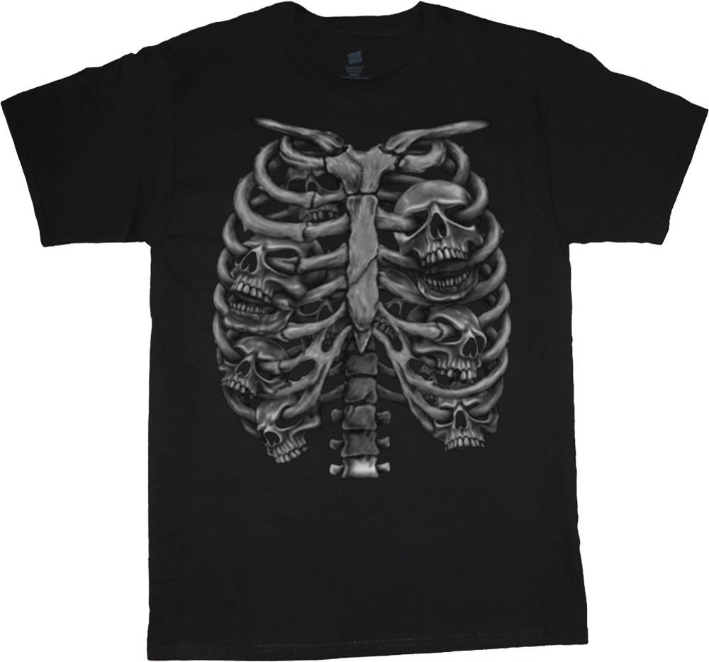 T-shirt Halloween Shirts Men Skulls Skeleton Costume Men’s Graphic Tees