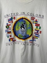Vintage Olympics United In Spirit Shirt Mens Sz L Team Sports Art Tee 90s