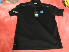 morbern albula ss polo shirt black steel grey medium new With tags