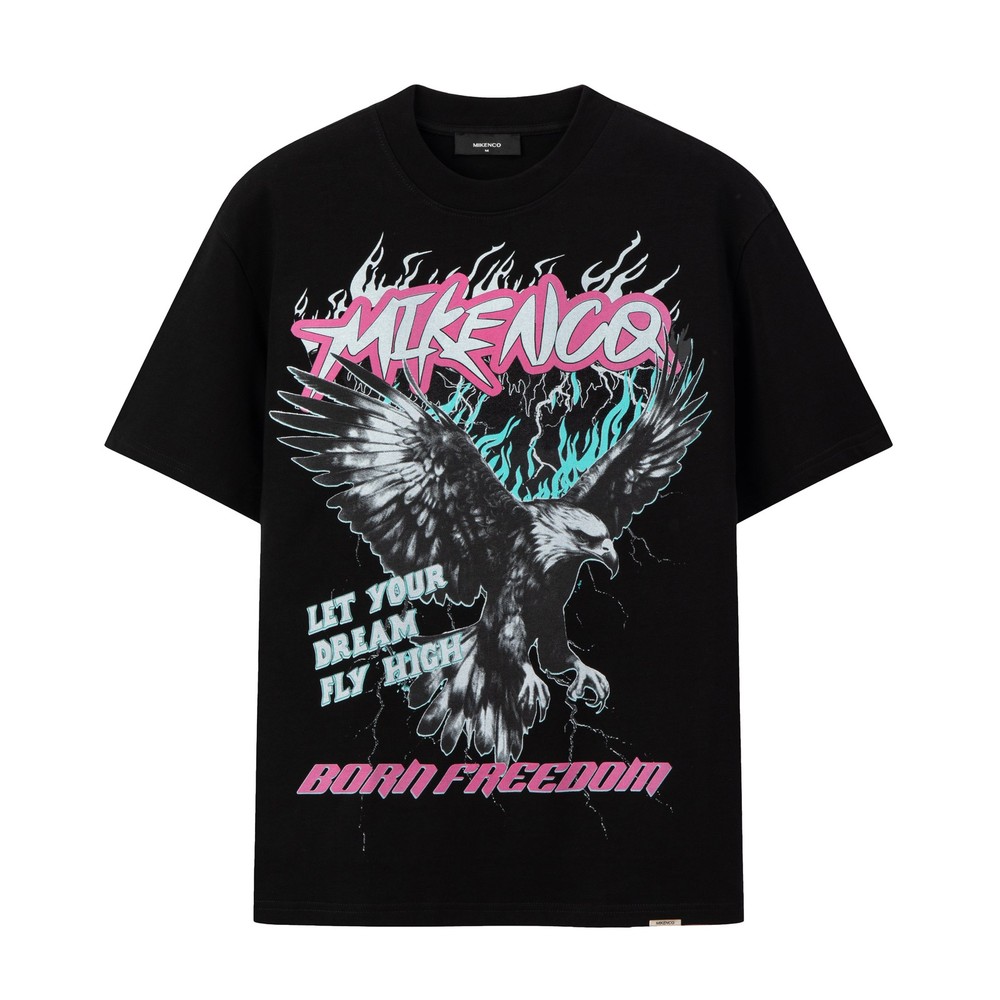 Eagle Born Freedom Streetwear Graphic Tee Black T-Shirt