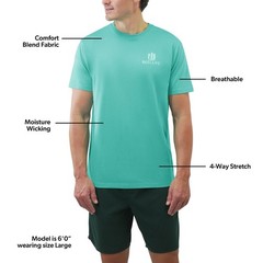 Reel Life Men’s Short Sleeve Graphic Tee Size Medium Teal
