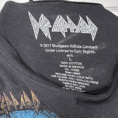 Def Leppard Pyromania Black Graphic Tee L Crew Neck Cotton Bludgeon 2010s