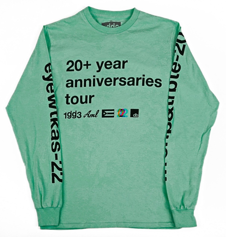 Glassjaw 20+ Anniversaries Tour Official Merch Celadon LS T-Shirt Sz XL AS*