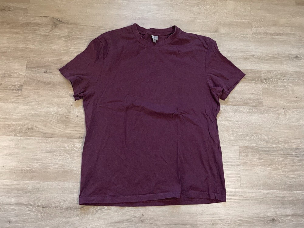 Men’s ASOS Design Burgundy Tee Sz L T-Shirt Short Sleeve Crewneck Pullover
