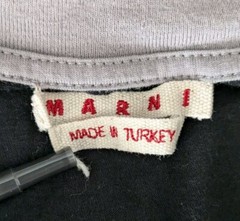 Marni T-Shirt Mens Gray Black Wide Stripe SS Cotton Crew Neck – XL Read!